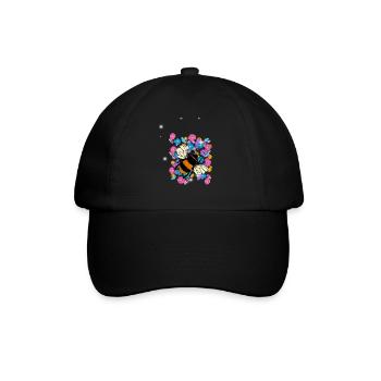 Abeille Rétro Abeilles Bourdon Fleur Enfants - Casquette classique - noir/noir - Devant