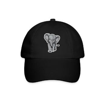 Éléphant - Casquette classique - noir/noir - Devant