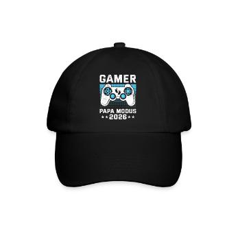 GAMER PAPA MODUS 2026 Vaterschaft Lustig - Baseballkappe - Schwarz/Schwarz - Vorne
