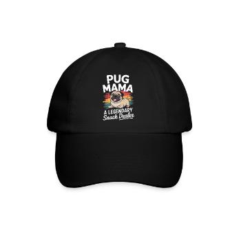 Pug Mama, Legendary Snack Dealer - Baseball Cap - black/black - Front