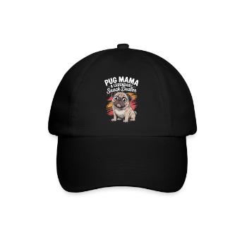 Pug Mom, Legendary Snack Dealer - Baseball Cap - black/black - Front
