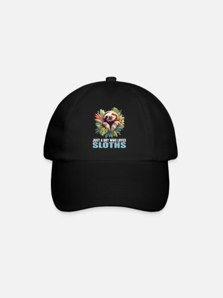 Faultiere Faultier - Baseballkappe - Schwarz/Schwarz