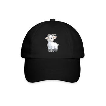 Ziege - Baseballkappe - Schwarz/Schwarz - Vorne