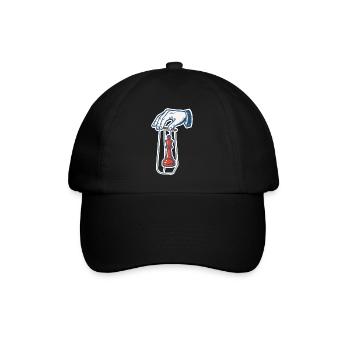 Schachspieler Lustige Schachkönig Puppe - Baseballkappe - Schwarz/Schwarz - Vorne