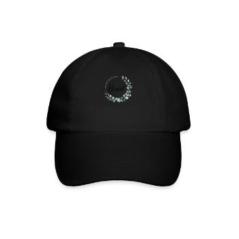 Bridal Flower Wreath Eucalyptus Bachelor Party Wedding - Baseball Cap - black/black - Front
