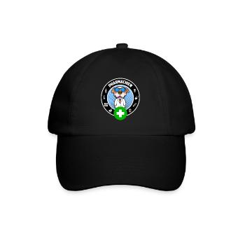 Apotheker Humor Geschenkidee Arzt - Baseballkappe - Schwarz/Schwarz - Vorne