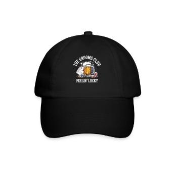 Junggesellenabschied Poker Bier Club JGA Männer - Baseballkappe - Schwarz/Schwarz - Vorne