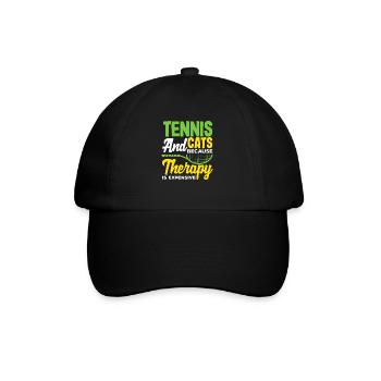 Tennis et chats pour les joueurs - Casquette classique - noir/noir - Devant