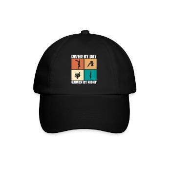 Diving diving board - Baseball Cap - black/black - Front