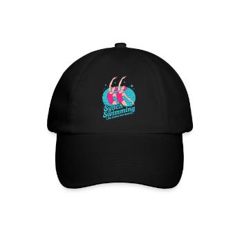Synchronschwimmen Kunstschwimmen Wassersport - Baseballkappe - Schwarz/Schwarz - Vorne