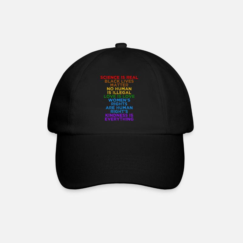 Social Justice Love Equality Human Rights - Baseball Cap - black/black
