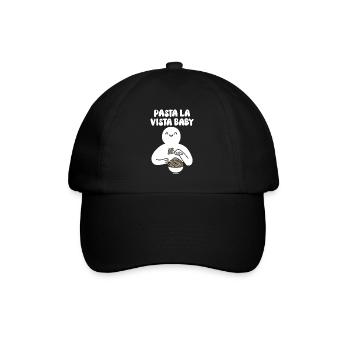 Pasta la vista baby - Baseballkappe - Schwarz/Schwarz - Vorne