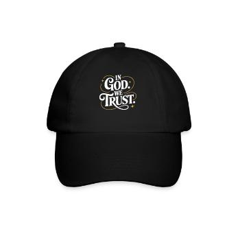 In God We Trust Design - Baseball Cap - black/black - Front