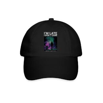 In the Late I Dont Care watch streetwear style - Baseball Cap - black/black - Front