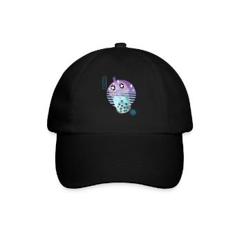 Kawaii Bubble Tea Illustration - Baseball Cap - black/black - Front