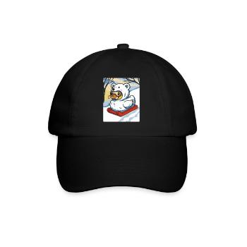 Motoneige d’hiver avec costume d’ours canard parlant - Casquette classique - noir/noir - Devant