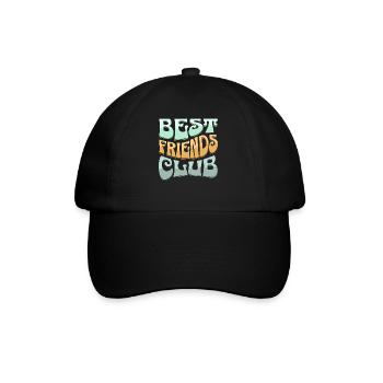 Bester Freundschaftsclub Design - Baseballkappe - Schwarz/Schwarz - Vorne