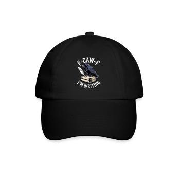 Rabe Federkiel und Schriftrollen - Baseballkappe - Schwarz/Schwarz - Vorne