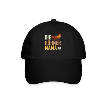 Die Hühner Mama Muttertag Mutterschaft Mama - Baseballkappe - Schwarz/Schwarz - Vorne