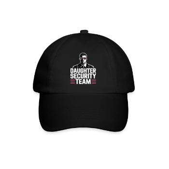 Daughter Security Team – Vater Bodyguard - Baseballkappe - Schwarz/Schwarz - Vorne