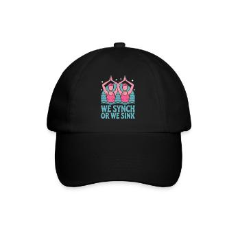 Natation synchronisée Natation artistique Sports nautiques - Casquette classique - noir/noir - Devant