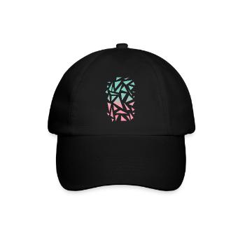 Triangle Pattern - Turquoise Pink - Baseball Cap - black/black - Front