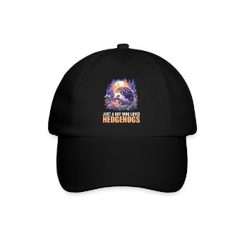 Igel - Baseballkappe - Schwarz/Schwarz - Vorne