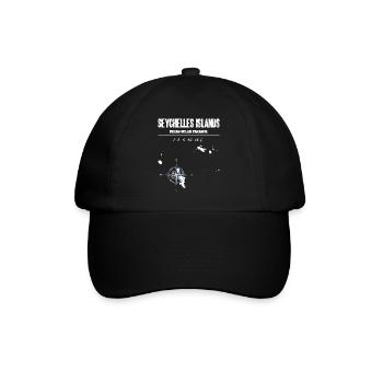 Carte des Seychelles Boussole Vintage Design - Casquette classique - noir/noir - Devant