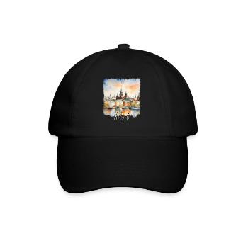 Helsinki Watercolor, I Love Helsinki - Baseball Cap - black/black - Front