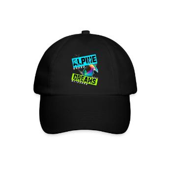 Alpine Dreams Ski Snowboard Shred Design - Baseballkappe - Schwarz/Schwarz - Vorne