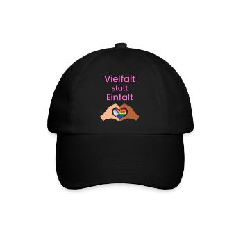 Diversity instead of simplicity - Baseball Cap - black/black - Front