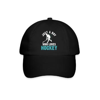 Hockey Eishockey Eishockeyspieler Geschenk - Baseball Cap - black/black - Front