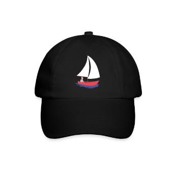 Nautic Design Sailboat Serenity in Red Hull - Baseball Cap - black/black - Front