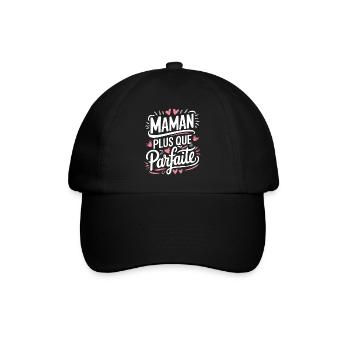 Maman plus que Parfaite - Casquette classique - noir/noir - Devant