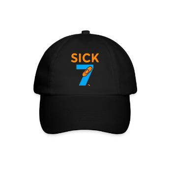 Sick Seven Meme Tee Six Seven  - Baseballkappe - Schwarz/Schwarz - Vorne