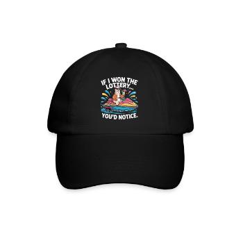 Funny If I Won The Lottery You’d Notice Yacht boat - Baseballkappe - Schwarz/Schwarz - Vorne