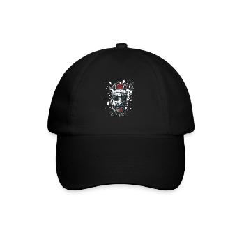 Pferd Weihnachten Lustig - Baseballkappe - Schwarz/Schwarz - Vorne