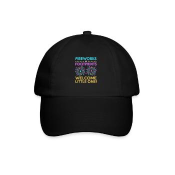 Gender Reveal Neues Jahr - Baseballkappe - Schwarz/Schwarz - Vorne
