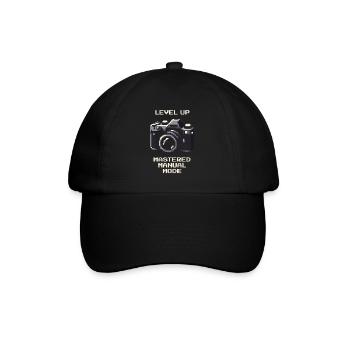 Level Up | Manual mode mastered, ISO aperture - Baseball Cap - black/black - Front