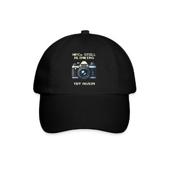 NPC is still blinking | Try again, portrait - Baseball Cap - black/black - Front