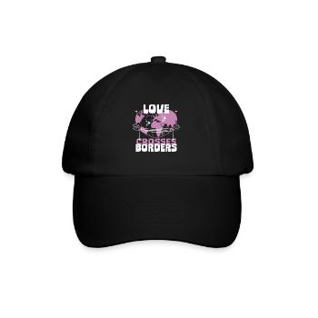 L’humanité L’égalité L’amour traverse les frontières - Casquette classique - noir/noir - Devant