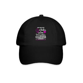 Ich bin die Chefin dieses verrückten Haufens - Baseball Cap - black/black - Front