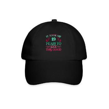 Il a fallu 19 ans pour être aussi beau - Casquette classique - noir/noir - Devant