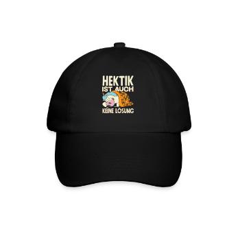 Lustiges Einhorn Keine Motivation Spruch - Baseballkappe - Schwarz/Schwarz - Vorne