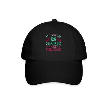 Il a fallu 26 ans pour être aussi beau - Casquette classique - noir/noir - Devant