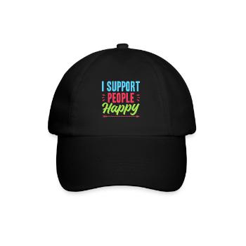 Social Worker Quote Support People Happy Social - Baseball Cap - black/black - Front