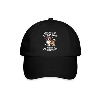 Rough Collie Sayings Funny Rough Collie Gift - Baseball Cap - black/black - Front