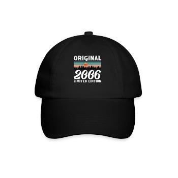 2006 Original Retro Vintage Birthday Gift - Baseball Cap - black/black - Front
