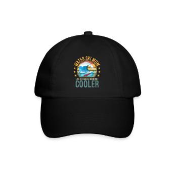 Waterski Mom Mothers Day Ski Lover Mom Water Ski - Baseballkappe - Schwarz/Schwarz - Vorne