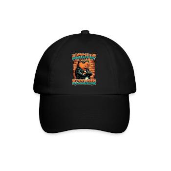Listen Up Rizzler's Capybara - Baseball Cap - black/black - Front